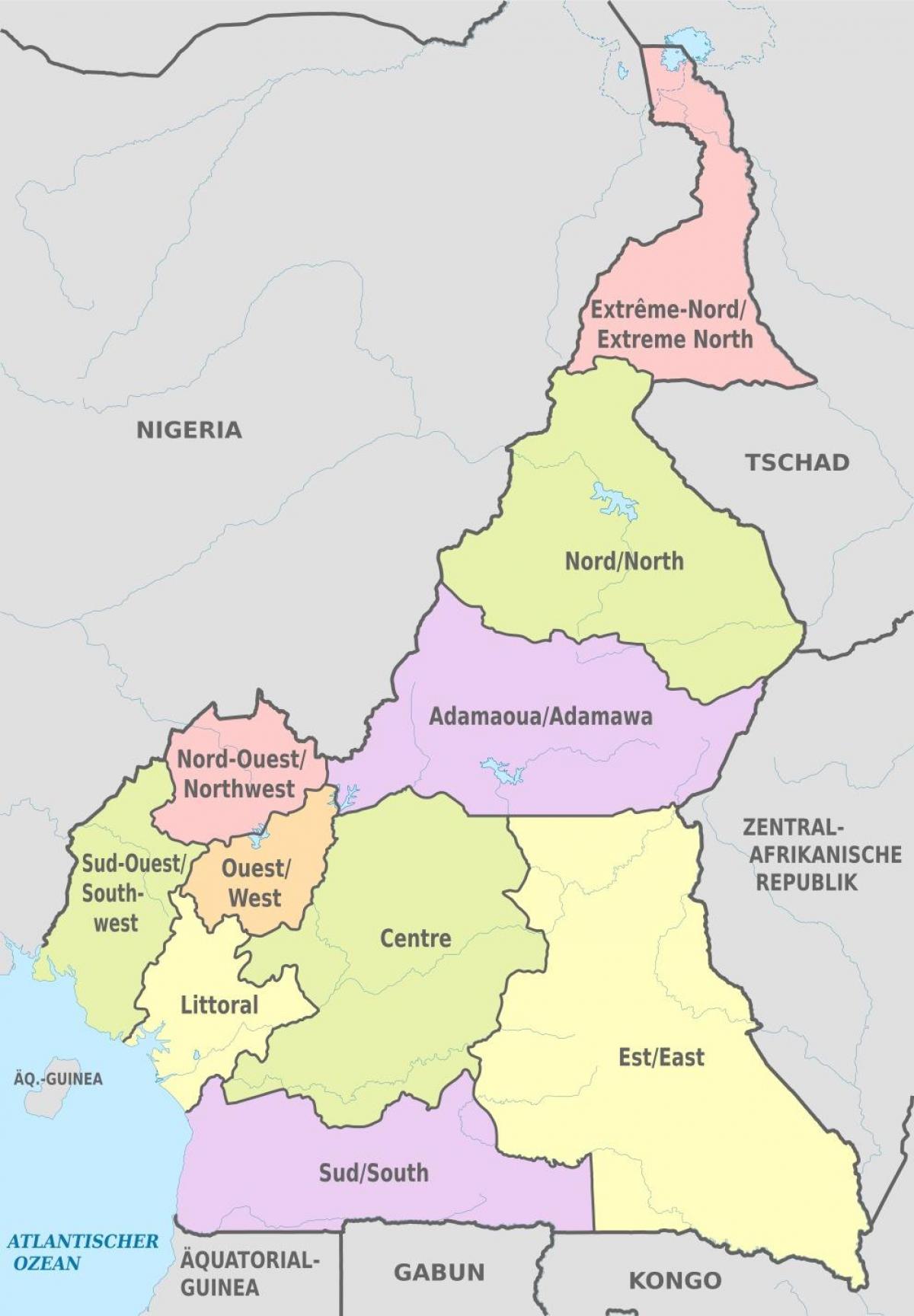 Mapa administrazio Kamerun