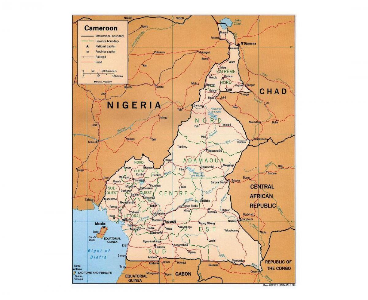 Mapa hegoaldeko Kamerun
