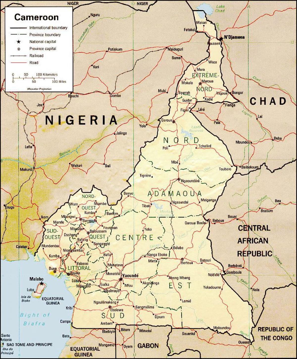 mapa Kamerun