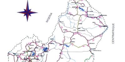 Mapa Kamerun errepidea