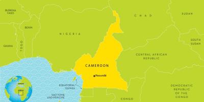 Mapa Kamerun eta inguruko herrialdeetan