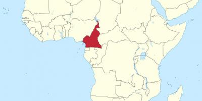 Mapa Kamerun mendebaldeko afrikan