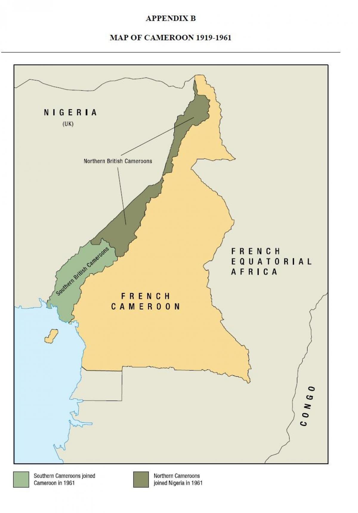Mapa uno egoera Kamerun