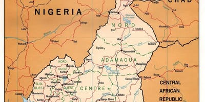 Fisiko mapa Kamerun