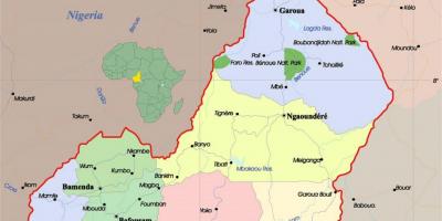 Kamerun, afrika mapa